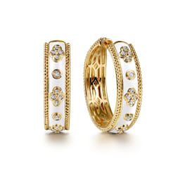 Enamel---14K-Yellow-Gold-Bujukan-Diamond-Classic-Hoop-Earrings-with-White-Enamel1