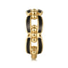 Enamel - 14K Yellow Gold Bujukan Link Chain Stackable with Black Enamel