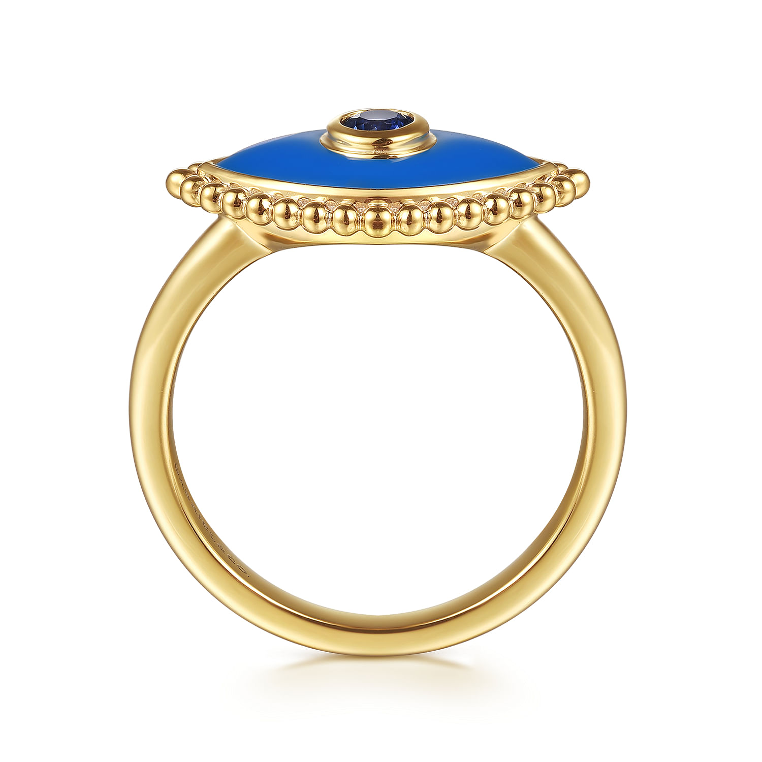 【新作入荷!!】  14K Blue with Ring Eye Evil Sapphire Bujukan Gold Yellow アクセサリー