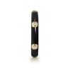 Enamel - 14K Yellow Gold Diamond Split Stackable with Black Enamel - 0.05 ct
