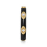 Enamel - 14K Yellow Gold Diamond Split Stackable with Black Enamel - 0.08 ct