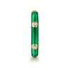 Enamel - 14K Yellow Gold Diamond Split Stackable with Chrome Green Enamel - 0.05 ct