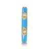 Enamel - 14K Yellow Gold Diamond Split Stackable with Dusk Blue Enamel - 0.08 ct