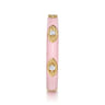 Enamel - 14K Yellow Gold Diamond Split Stackable with Neutral Pink Enamel - 0.08 ct