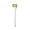 Enamel - 14K Yellow Gold Diamond Split Stackable with White Enamel - 0.06 ct
