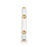 Enamel - 14K Yellow Gold Diamond Split Stackable with White Enamel - 0.05 ct