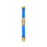 Enamel - 14K Yellow Gold Diamond Station Stackable with Blue Enamel - 0.13 ct