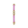 Enamel - 14K Yellow Gold Diamond Station Stackable with Millenial Pink Enamel - 0.13 ct