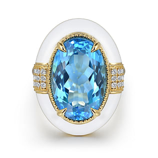 Enamel---14K-Yellow-Gold-Diamond-and-Blue-Topaz-Fashion-Ring-With-White-Enamel1