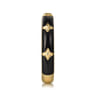 Enamel - 14K Yellow Gold Star Split Stackable with Black Enamel