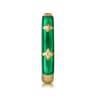 Enamel - 14K Yellow Gold Star Split Stackable with Chrome Green Enamel