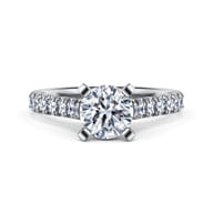 Erica - 14K White Gold Round Diamond Engagement Ring