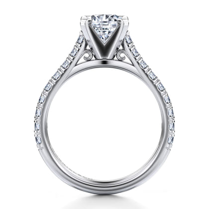 Erica - 14K White Gold Round Diamond Engagement Ring