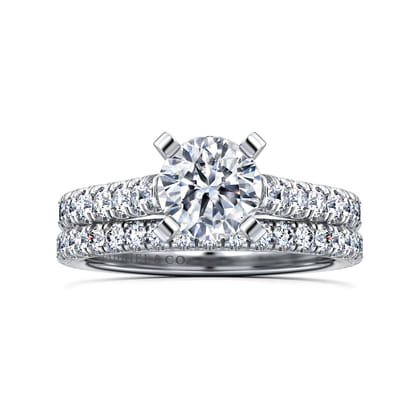 Erica - 14K White Gold Round Diamond Engagement Ring