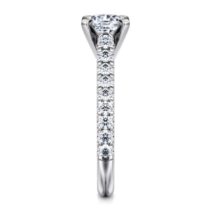 Erica - 14K White Gold Round Diamond Engagement Ring