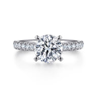 Erica - 14K White Gold Round Diamond Engagement Ring