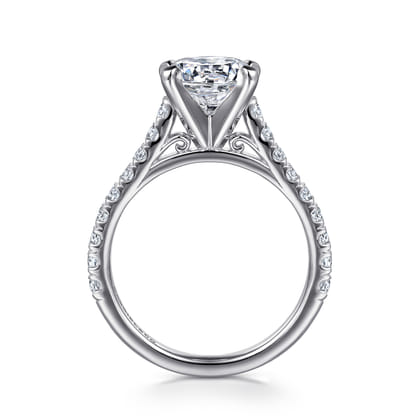 Erica - 14K White Gold Round Diamond Engagement Ring