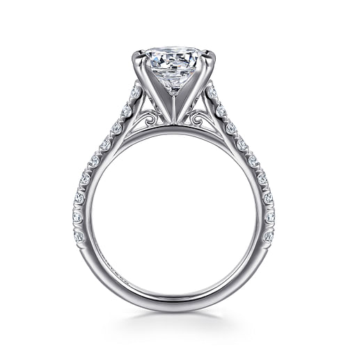 Erica - 14K White Gold Round Diamond Engagement Ring - 0.51 ct - Shot 2