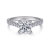 Erica - 14K White Gold Round Diamond Engagement Ring