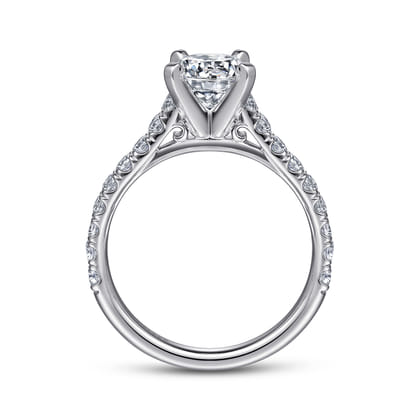 Erica - 14K White Gold Round Diamond Engagement Ring