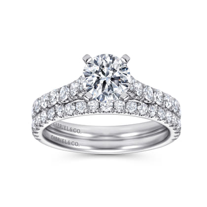 Erica - 14K White Gold Round Diamond Engagement Ring