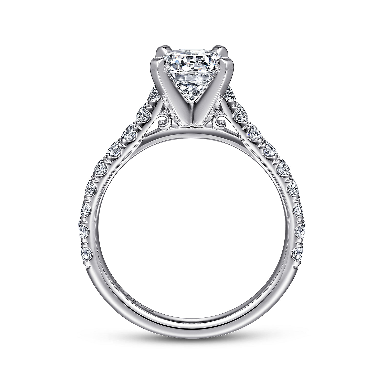 Erica - Platinum Round Diamond Engagement Ring - 0.51 ct - Shot 2