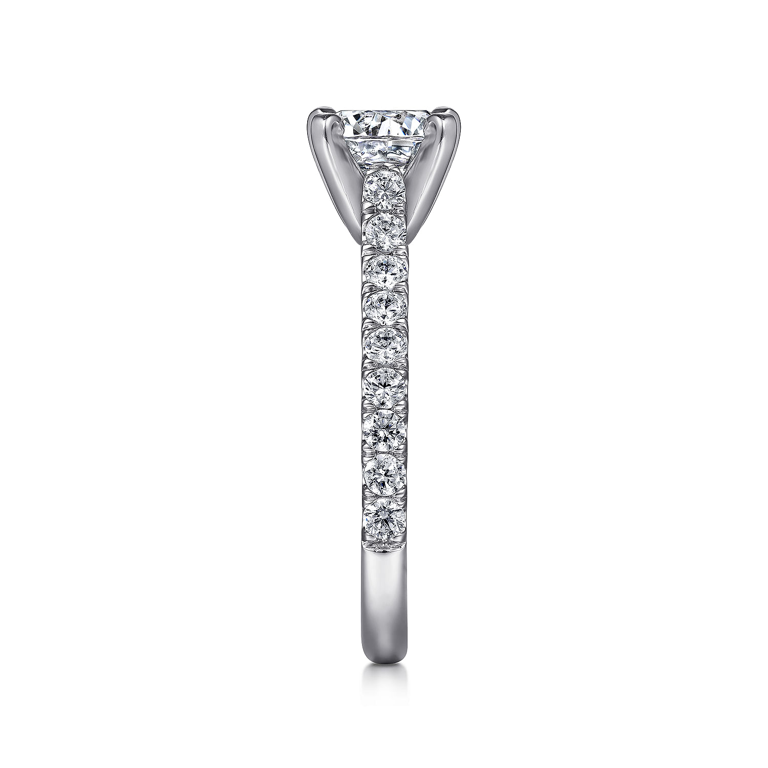 Erica - Platinum Round Diamond Engagement Ring - 0.51 ct - Shot 4