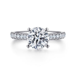 Erica - Platinum Round Diamond Engagement Ring