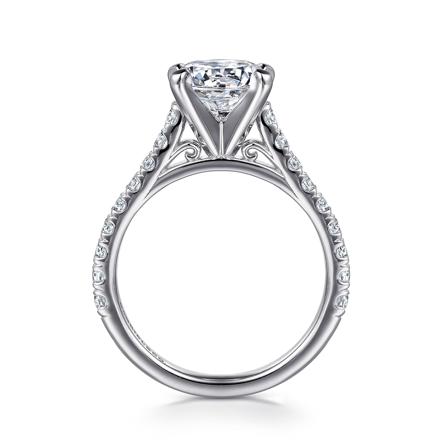 Erica - Platinum Round Diamond Engagement Ring