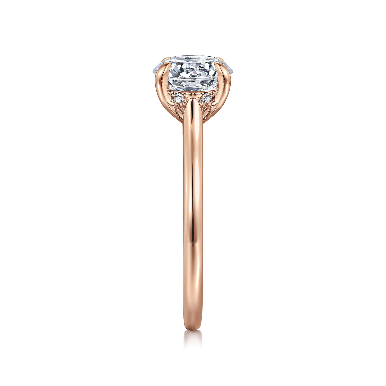 Ericka - 14K Rose Gold Round Diamond Engagement Ring