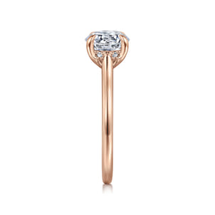 Ericka - 14K Rose Gold Round Diamond Engagement Ring
