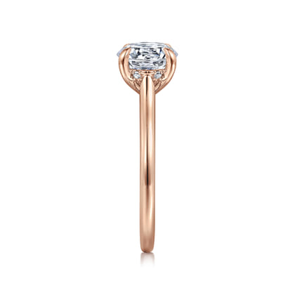 Ericka - 14K Rose Gold Round Diamond Engagement Ring