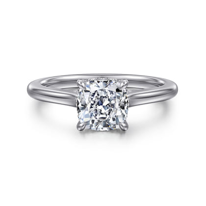 Ericka - 14K White Gold Cushion Cut Diamond Engagement Ring