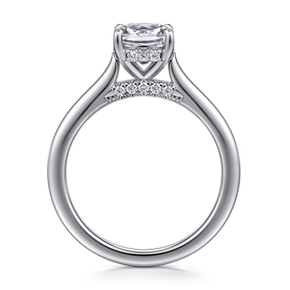 Ericka - 14K White Gold Cushion Cut Diamond Engagement Ring