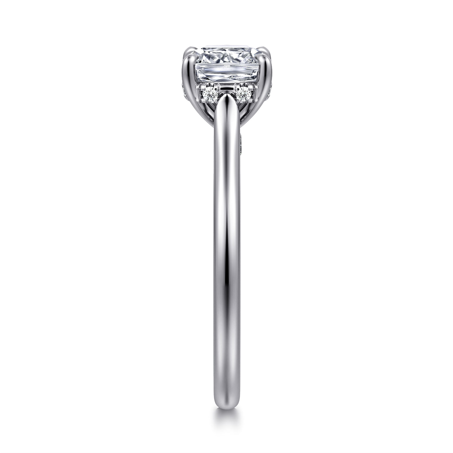 Ericka - 14K White Gold Cushion Cut Diamond Engagement Ring