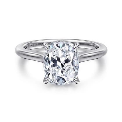 Ericka - 14K White Gold Elongated Cushion Diamond Engagement Ring