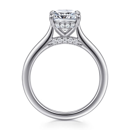 Ericka - 14K White Gold Elongated Cushion Diamond Engagement Ring
