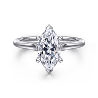Ericka - 14K White Gold Marquise Shape Diamond Engagement Ring