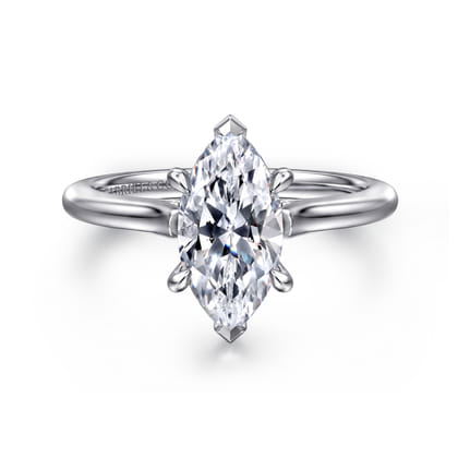 Ericka - 14K White Gold Marquise Shape Diamond Engagement Ring