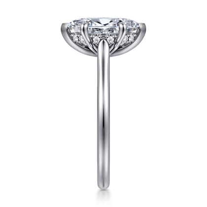 Ericka - 14K White Gold Marquise Shape Diamond Engagement Ring