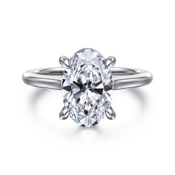 Ericka - 14K White Gold Oval Diamond Engagement Ring