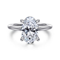 Ericka - 14K White Gold Oval Diamond Engagement Ring