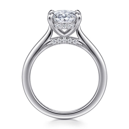 Ericka - 14K White Gold Oval Diamond Engagement Ring