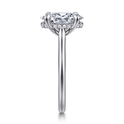 Ericka - 14K White Gold Oval Diamond Engagement Ring