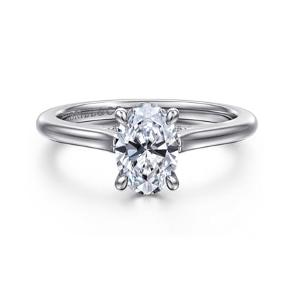 Ericka - 14K White Gold Oval Diamond Engagement Ring
