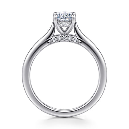 Ericka - 14K White Gold Oval Diamond Engagement Ring