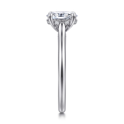 Ericka - 14K White Gold Oval Diamond Engagement Ring