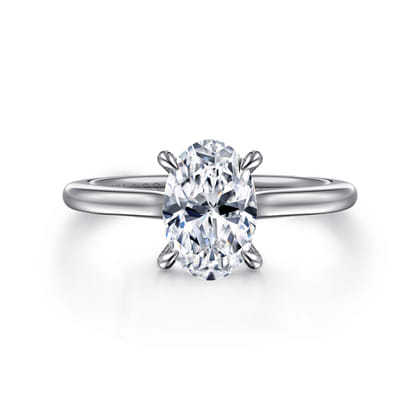 Ericka - 14K White Gold Oval Diamond Engagement Ring