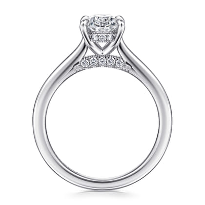 Ericka - 14K White Gold Oval Diamond Engagement Ring
