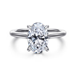 Ericka - 14K White Gold Oval Diamond Engagement Ring